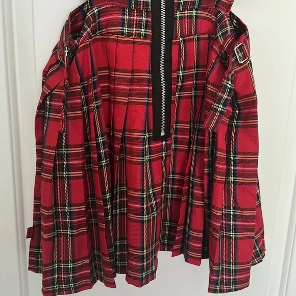 NWT Tripp NYC Red Plaid Mini Dress Sz M - Picture 9 of 10
